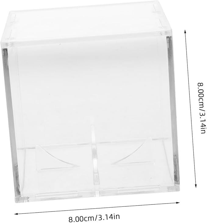 Toyvian Baseball Display Box Transparent Acrylic Baseball Holder for Memorabilia Elegant Cube Design for Home and Office Decoration Durable Protection and Clear Visibility