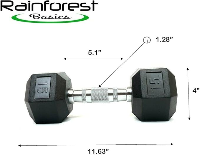 Rubber Encased Hex Dumbbell Hand Weight