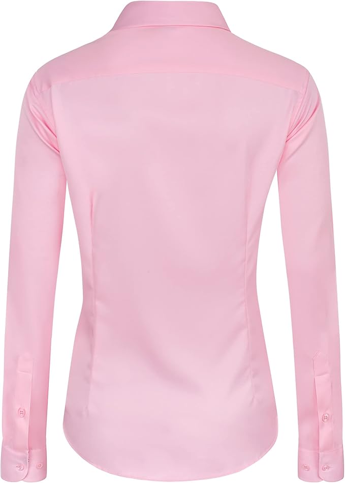 J.VER Womens Dress Shirts Long Sleeve Button Down Shirts Wrinkle-Free Solid Work Blouse 's Choice