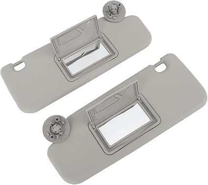 1 Pair Sun Visor Left Right Sun Visor with Mirror Replacement Compatible for Sonic Aveo 2012 to 2016 Grey Left Driver Side Sun Visor