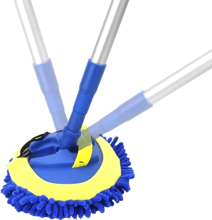Auto Accessories Car Wash Brush Car Cleaning Brush Chenille Broom Car Cleaning Tools Cleaning Mop Cover Luopan Car Cleaning Kits (Color : Blue)