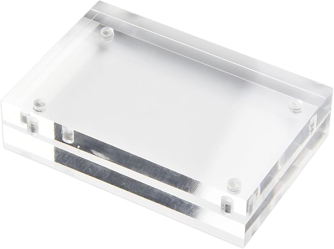 Acrylic Sign Holder, Acrylic Magnetic Poster Double-Sided Display Stand For Countertops, Acrylic Stands For Display In Offices, Restaurants, And Events(5.5 x 8.2cm)