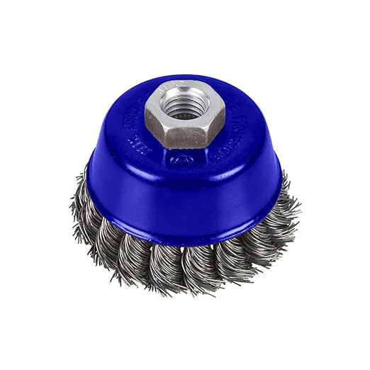 BlueSpot 75mm (3") M14 x 2 Twist Knot Wire Cup Brush