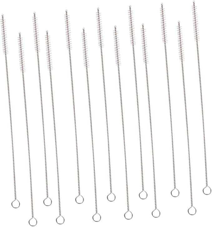15pcs Straw Brush Nylon Stainless Steel Cleaning Brushes for Bottles Straws and Funnels for Thorough Cleaning of Hard Reach Areas