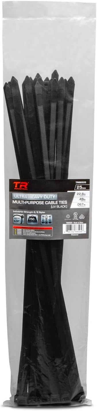 TR Industrial Ultra Heavy Duty Multi-Purpose UV Cable Ties (22.8")