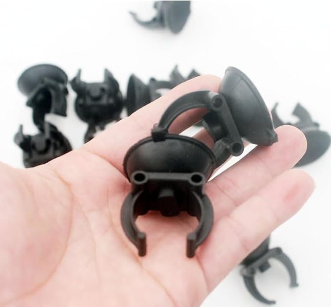 2 PCS Suction Cup Fish Tank Aquarium Heater Rubber Clip Airline Tubing Glass Holder Black