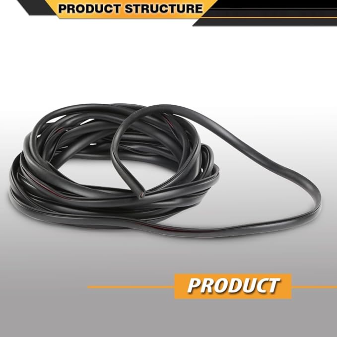 Fender Flares Edge Trim 18 Feet, Fender Flare EPDM Rubber Seal for Car and Truck Wheel Wells, Fender Flare Gasket Universal Bonds wAutomotive-Grade Adhesive Tape Black