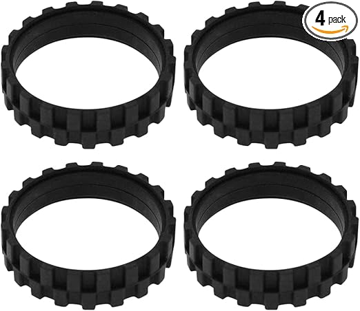 Neutop Replacement Rubber Wheel Tires Compatible with iRobot Roomba 500, 600, 700, 800, 900, e, i, j & S Series Models, Anti-slip, Great Adhesion and Easy Assembly, 4-Pack.
