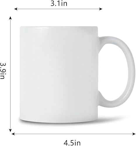 Premium Blank Sublimation Ceramic Mug White Mug for DIY Designs Heat Transfer Coffee Tea Drinking Mugs (11oz, 12 Pack)