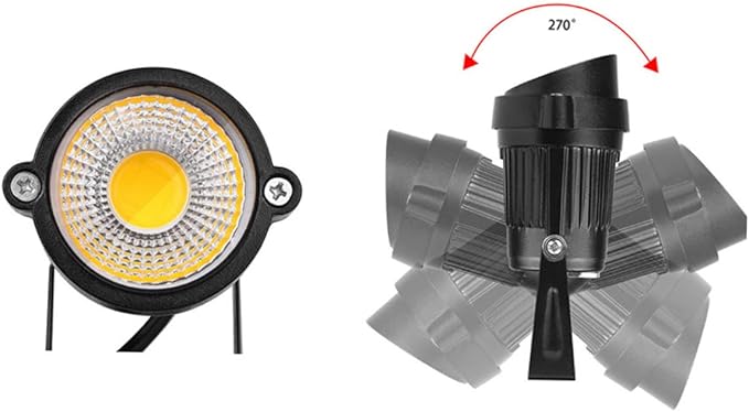 Angoily Outdoor Led Landscape Spotlight Cob Stake Light for Garden Pathway Decor Heavy Duty Warm Light for All Weather Conditions