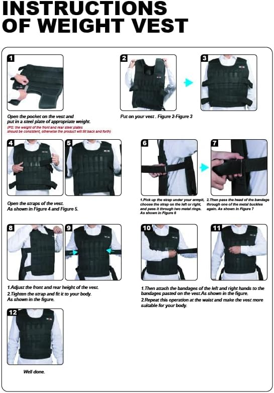 Adjustable Weighted Vest Plates, for Weights Vests or Ankle and Wrist, Workouts, Strength Training, Rustproof, Running, Walking, 0.44 LB/PCS