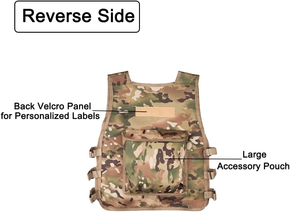 AZB Kids Tactical Vest Adjustable Lightweight Airsoft Paintball Vest for Games or Training