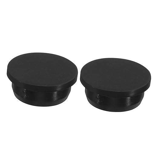 Silicone Rubber Hole Plug A34.8 Lab Rubber Tube Plug Black Bottle Stopper 34.8-41mm Diameter Soft Flexible Reusable End Covers for Bottles Pipes Flower Pots 2Pcs