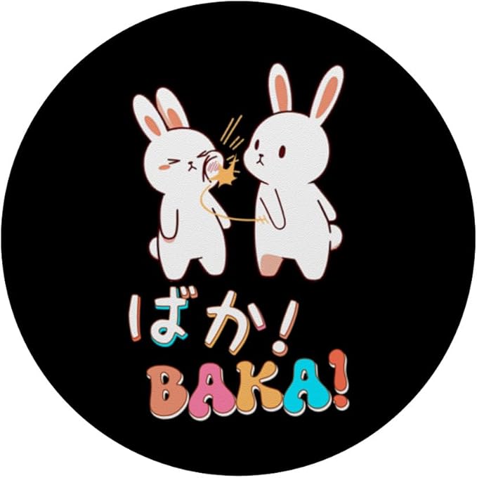 Funny Japanese Rabbit Slap Baka Rabbit Lover Anime Baka PopSockets Standard PopGrip
