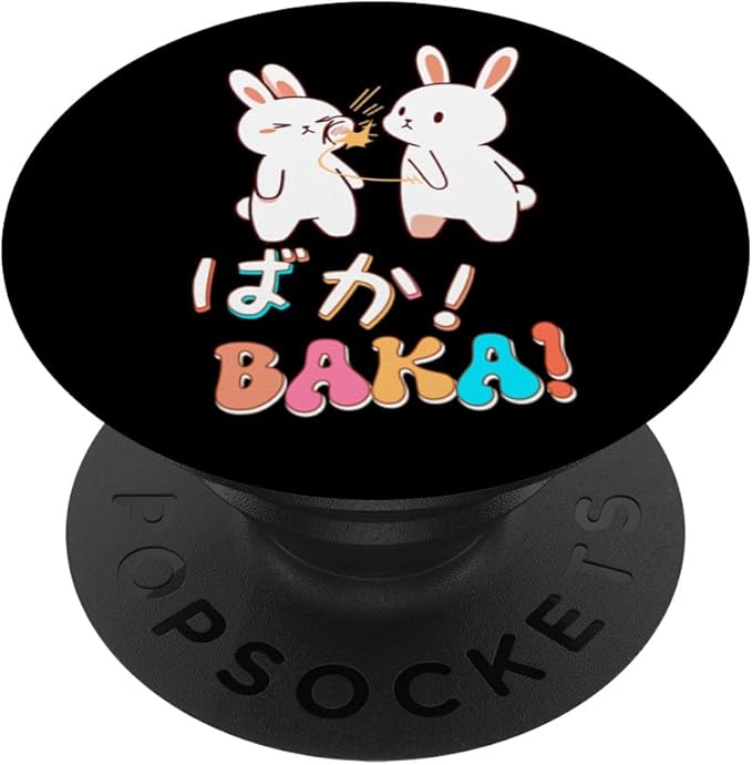 Funny Japanese Rabbit Slap Baka Rabbit Lover Anime Baka PopSockets Standard PopGrip
