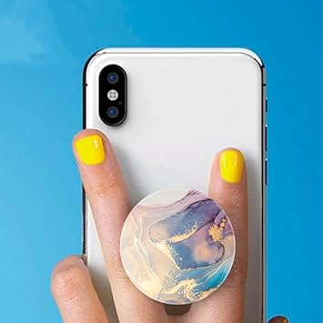 MOKKI 4 Pack Phone Grip,Cell Phone Holder for Smartphone,Finger Expanding Kickstand Stand - Pink Purple Rose Gold Marble