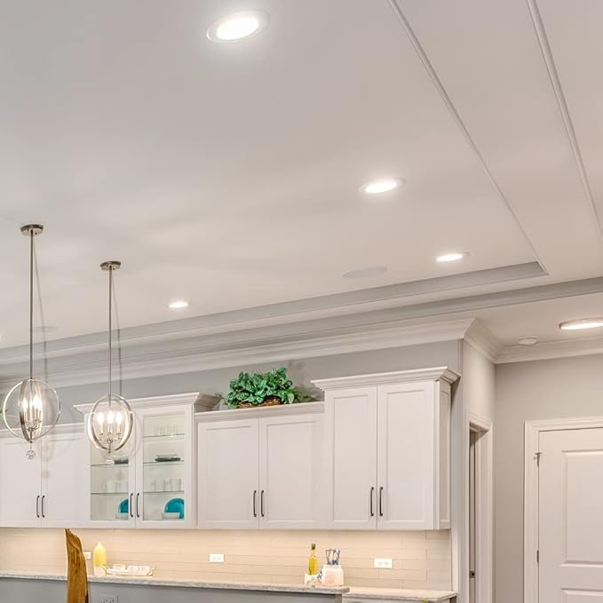 Maxxima 6 in. 5 CCT Ultra-Thin Recessed LED Downlight 1050 Lumens, Color Selectable 2700K-5000K (2700K3000K3500K4000K5000K), Canless, IC Rated, Slim, Dimmable, Junction Box Included