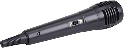 Floralby Handheld 6.5mm Wired Uni-Directional Dynamic Karaoke Microphone with Audio Cable - Black