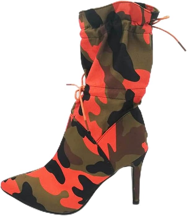 Boots For Women High-heeled Shoes, Middle-tube Boots, Thin High-heeled Lace-up Women's Shoes