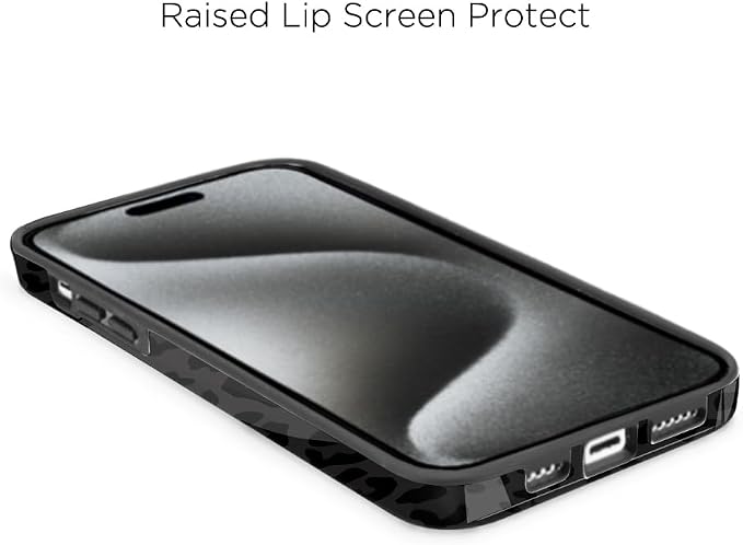 Compatible with iPhone 15/14 6.1 inch Protective Case Black Leopard Case Slim Soft TPU Silicone Shockproof Bumper Cover Compatible iPhone for 15/14 6.1