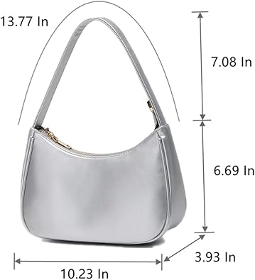 Shoulder Bags for Women, Cute Hobo Tote Handbag Mini Clutch Purse with Zipper Closure