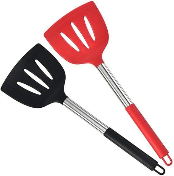 Handle Fish Spatula Silicone Spatula Fried Fish and Egg Spatula Cooking Spatula