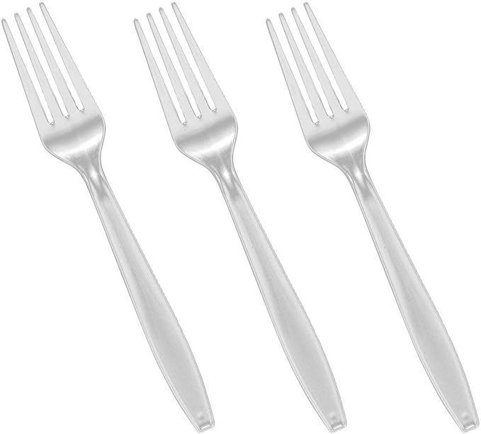 Clear Disposable Plastic Forks - 7" (Pack of 100) - BPA-Free, Recyclable, & Durable Catering Solution - Perfect for Parties, Events, Catering & Everyday Use