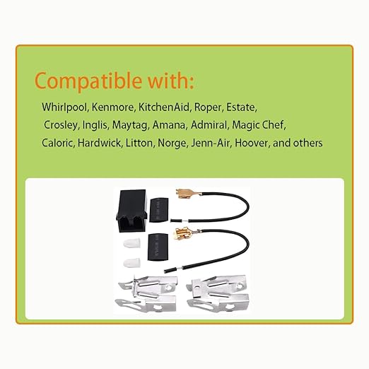 330031 Repairwares Stove Heating Element/Surface Burner Kit for Whirl-Pool 814399 5303935058 WB17X210 ERR117 RR109 5301167733 12001673 WB17X5088