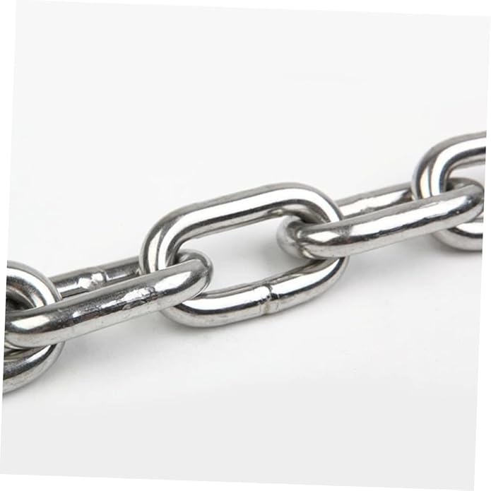 304 Steel Pet Leash Chain Industrial Metal Bearing Chain 4mm Thick Corrosion-proof 2m Length