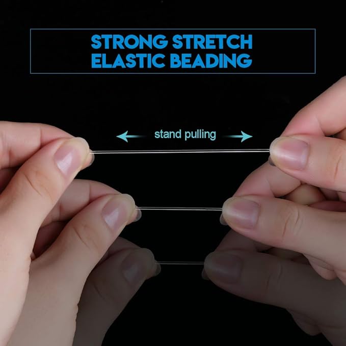 YGDZ 1mm Bracelet String, Elastic String Stretchy Bracelet Beading Thread String for Bracelets Jewelry Making, 1 Roll 100m (1.0mm)