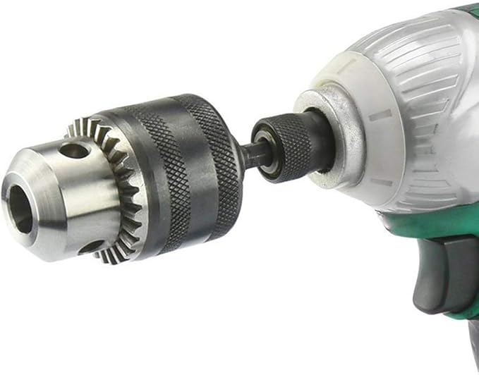 uxcell Drill Chucks, 1/2-20UNF Threaded 3-16mm Capacity with Chuck Key for Electric Impact Corded Cordless Drill