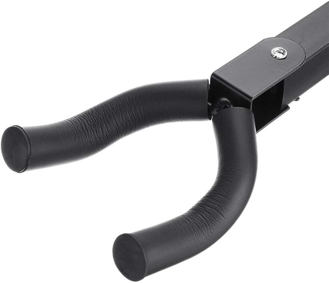 SGerste Metal Strut Thick Sponge Sleeve Guitar Display Bracket Wall Mount Hanger Holder (2pcs, Black)