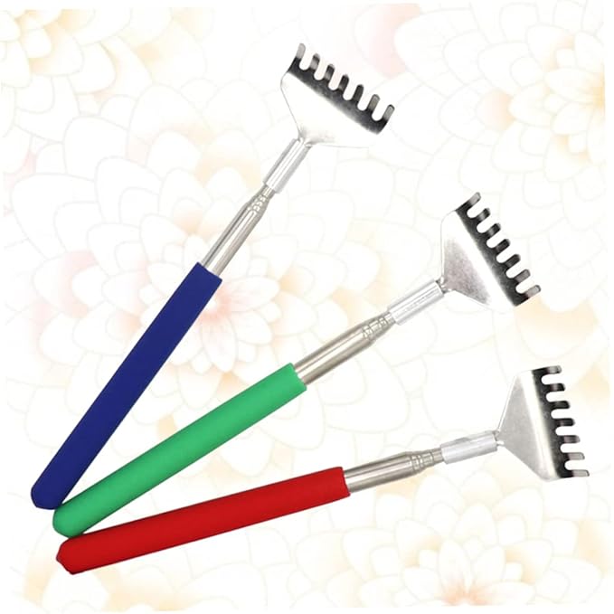 Portable Back Massager 3pcs Random Color Metal Scratcher for Body Massage