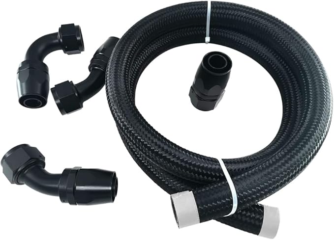 Autofit 16AN line -16AN braided hose +Elbow 90 degree AN fittings, 45 degree, straight adapter hose end kit,5 feet