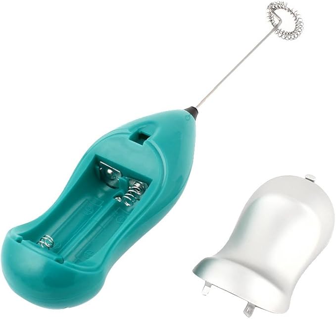 Qtqgoitem Plastic Handle Electric Coffee Latte Foamer Whisk Hand Mixer Green
