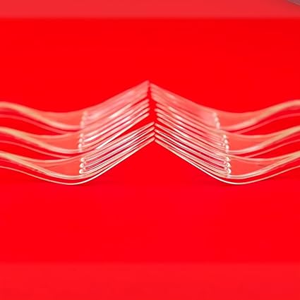 Premium Disposable Clear Plastic Forks (50 Count) Transparent, Durable, and Convenient for Parties, Events, and Everyday Use