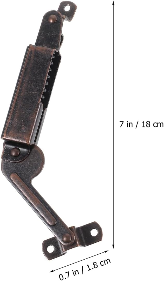 2pcs Lid Support Hinge Lid Stay Hinge for Boxes Toy Boxes Cedar Chests Cabinet Hardware Heavy-Duty Iron Construction Smooth Operation Easy Installation