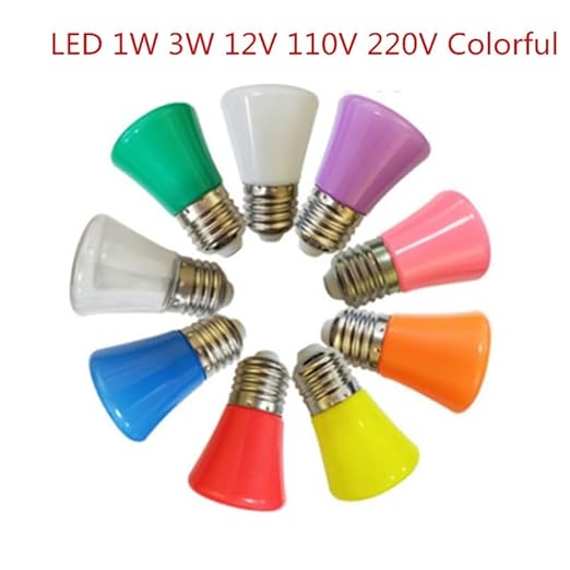 LED Bulb Colorful 1W 3W 5W E27 B22 220V Indoor Red Blue Green Pink Warm White Bulb Home Lighting Christmas(B22,RED_1W 220V)