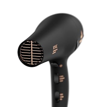 Andis 80750 1875-Watt Tourmaline Ceramic Ionic Salon Hair Dryer with Diffuser, Fast Dry Low Noise Blow Dryer, Travel Hairdryer for Normal Curly Hair, Soft Grip, Black