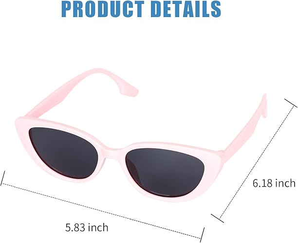 WeKen Women Pink Sunglasses+Shell Necklace+Pink Shell Shape Earrings+Pink Bracelet Set Costume Dress Up Accessories for Women 4 Piece (Wig not Included)