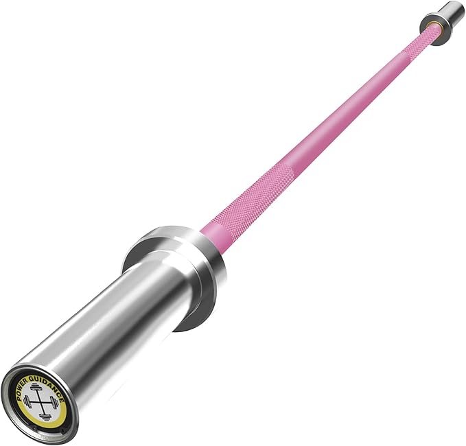 POWER GUIDANCE Chrome Olympic Barbell Bar, 2 Inch Weight Bar for lifting, Hip Thrusts,Universal Strength Training Bars ?4ft/5ft/6ft