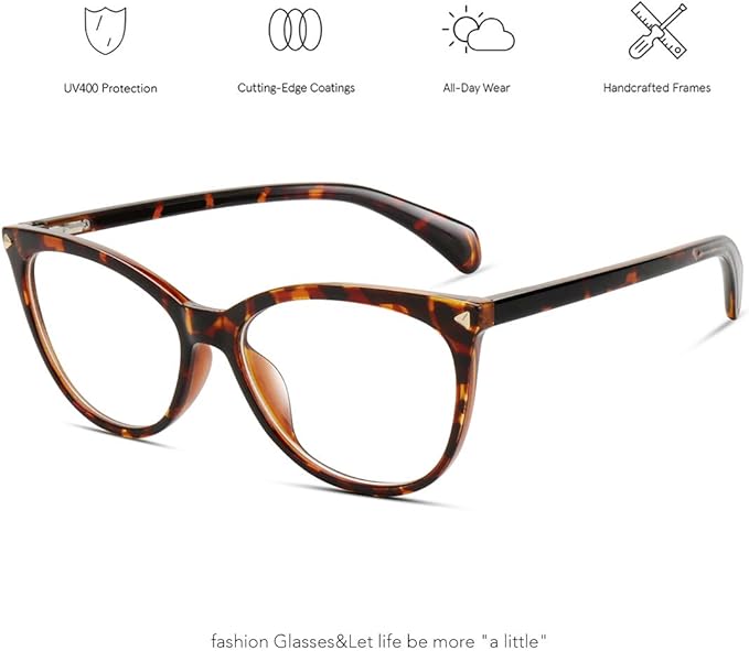 MEETSUN Non Prescription Glasses Frames For Women,Retro Cateye Fake Eyeglasses HD Clear Lens