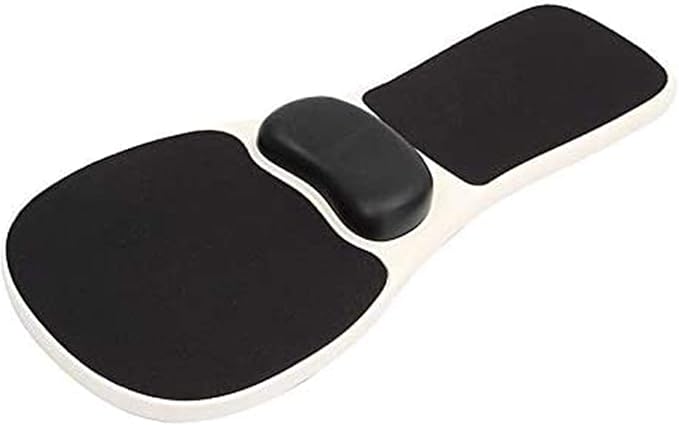 Chair Armrest Mouse Pad Arm Wrist Rest Mosue Pad Ergonomic Hand Shoulder Support Pads,White