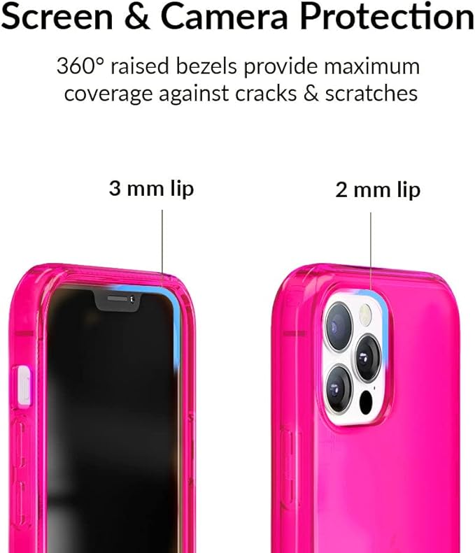 VELVET CAVIAR for iPhone 13 Pro Max Case - Girly Cute Protective Cover for Women - 10ft Drop Tested - Neon Pink