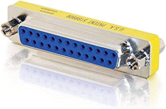 C2GCables to Go 02774 DB25 FF Mini Gender Changer (Coupler), SilverYellow