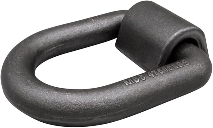 Mytee Products (2 Pack) 1" Heavy Duty Weld-On Forged D Ring 47,000 Lbs