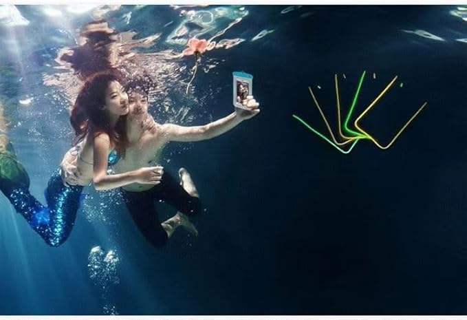Luminous Waterproof Phone Bag, Suitable for dust-Proof and Dry Bags of All Devices up to 6.0 inches in Size (Black)