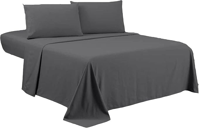 600 Thread Count 100 Egyptian Cotton Sheets, Queen Size Sheets Set, 4 Pcs Sheet Set, Queen Sheet Set, 15 Inch Deep Pocket Queen Sheets, Hotel Luxury Bed Sheets Set, 4 Pcs Bed Sheet Set, Dark Grey