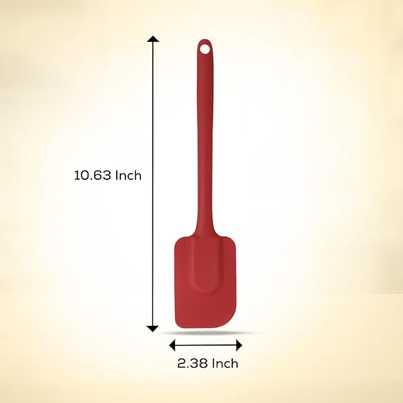 Mrs. Anderson’s Baking Silicone Spatula, Flexible and Non-Stick, Red