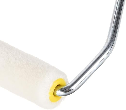 uxcell 6xWool Paint Roller Brush 3 Inch 74mm for Household Wall Painting Treatment with 1xPlastic Handle